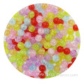 Assorted sizes crack design acrylic round beads